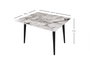 Hanah Home Dolunay - 1281 Mesa de comedor extensible mármol blanco